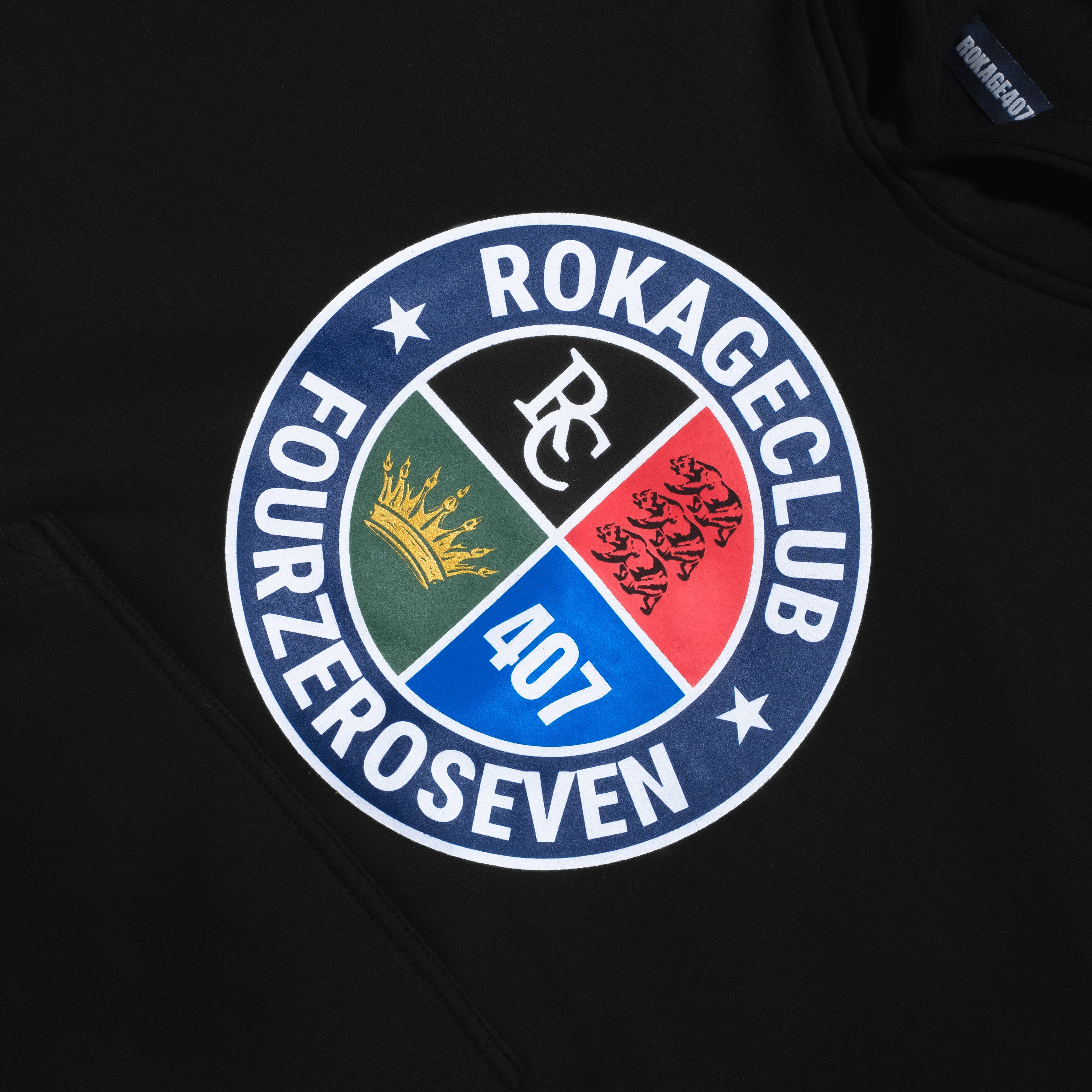 Rokage Club x 407 - RC407 Hoodie Black