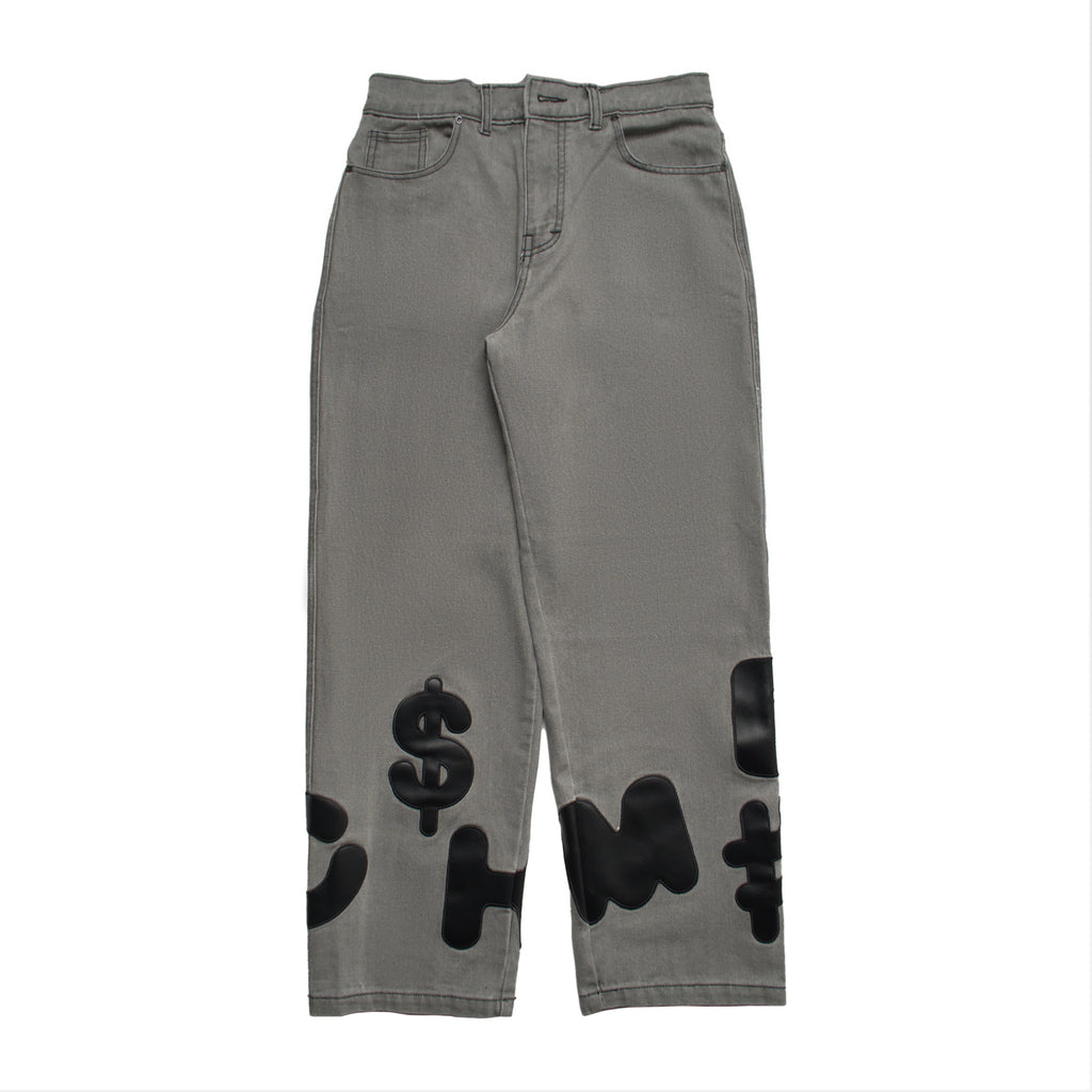 Chambre - Baggy Jeans Leather Absurd Grey