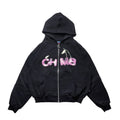 Chambre - Boxy Zipped Hoodie Banerry Black