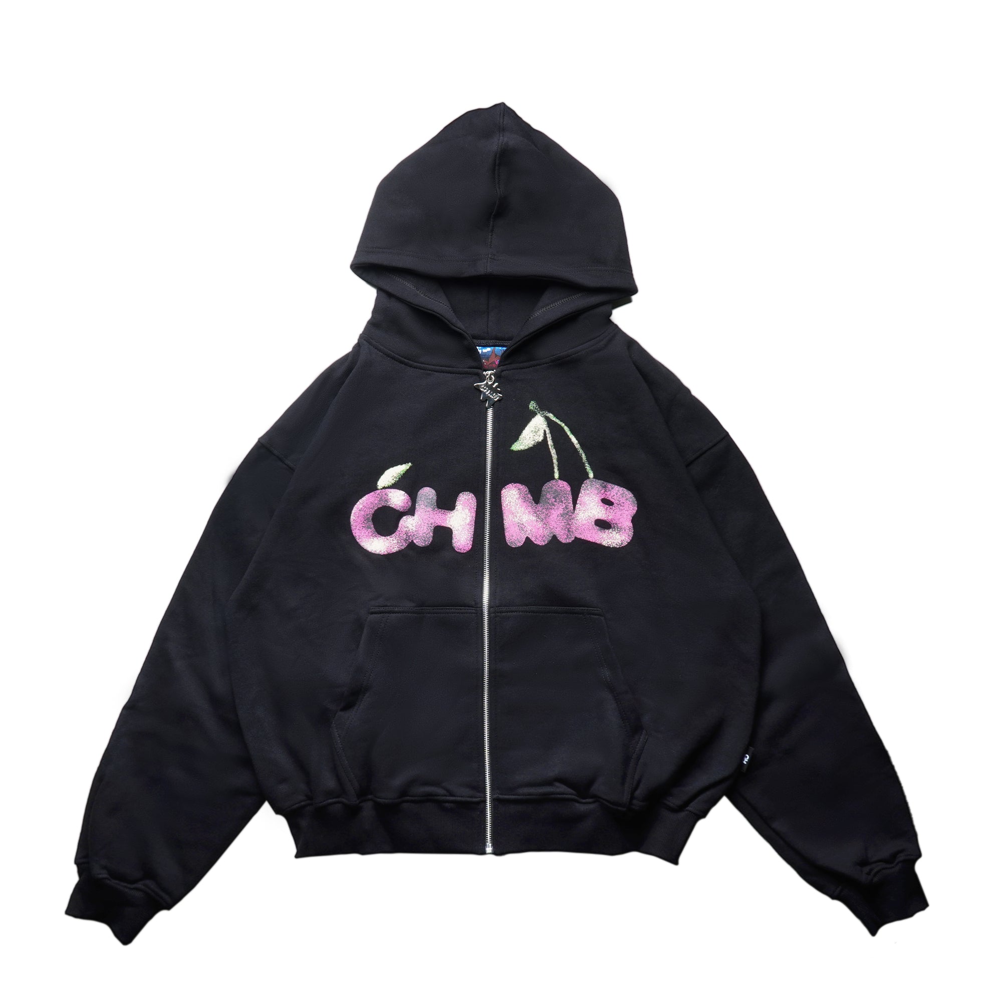 Chambre - Boxy Zipped Hoodie Banerry Black