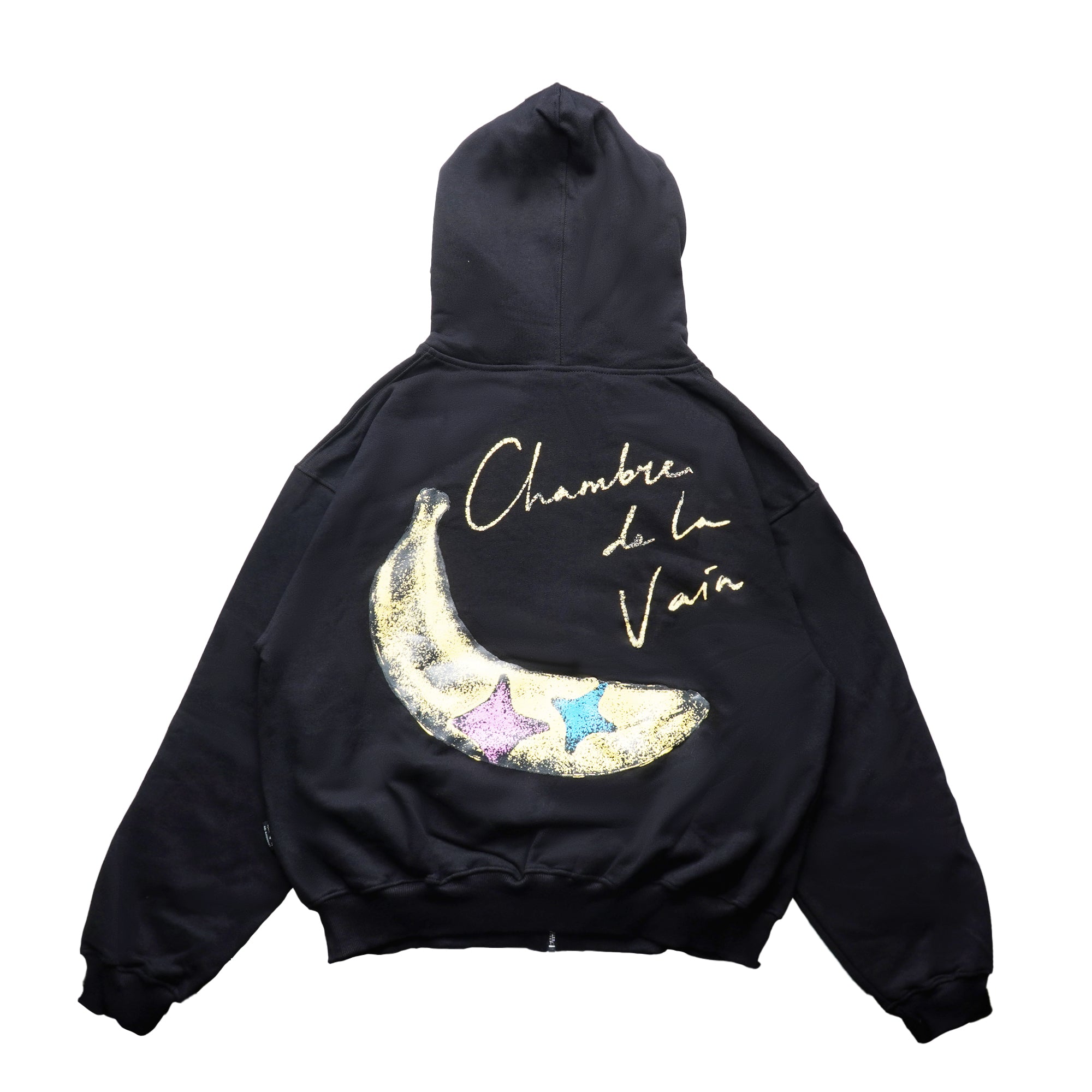 Chambre - Boxy Zipped Hoodie Banerry Black