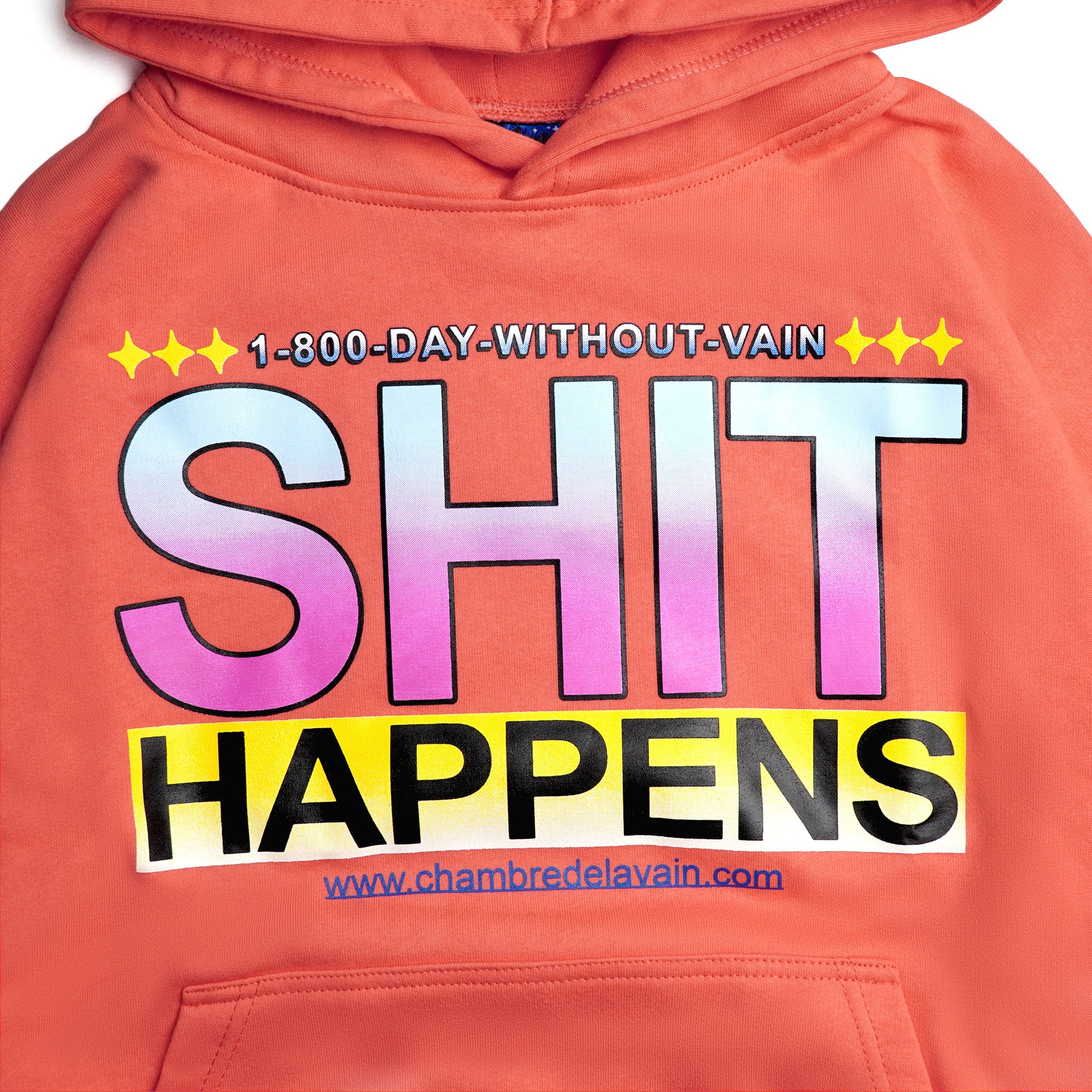 Chambre - Boxy Hoodie Shit Happens Peach