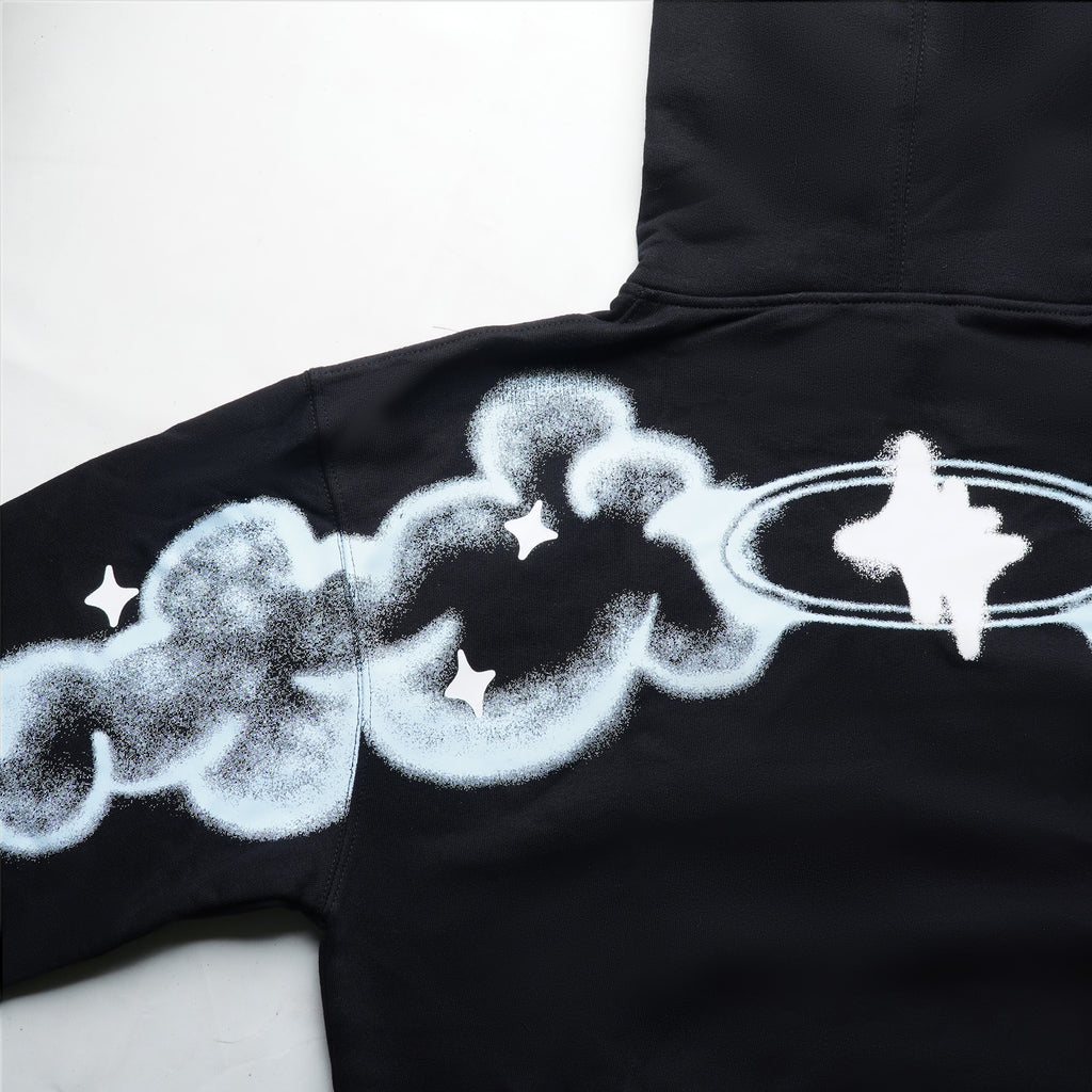 Chambre - Boxy Hoodie Fiery Sky Black