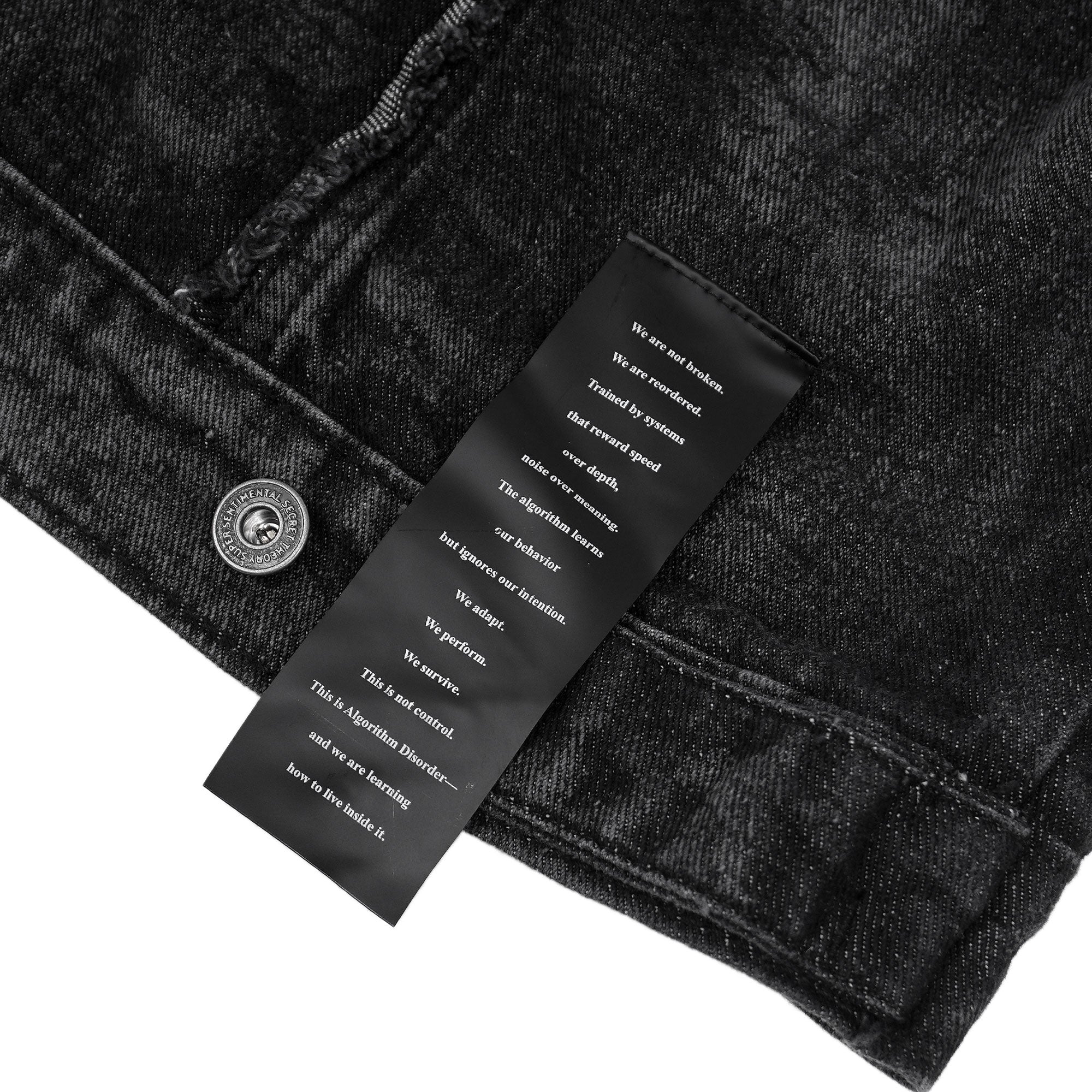 SSST x Lique - Trucker Denim Jacket Washed Black
