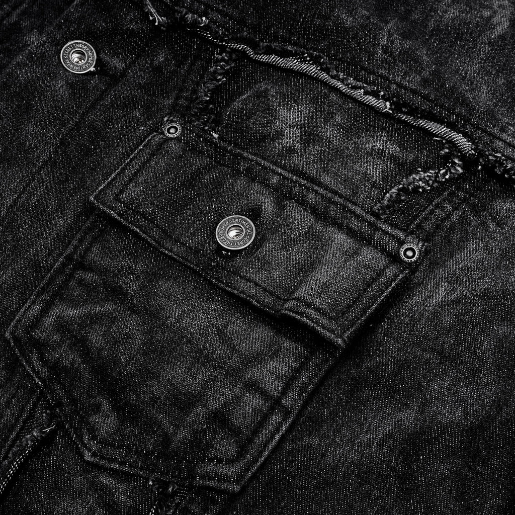 SSST x Lique - Trucker Denim Jacket Washed Black