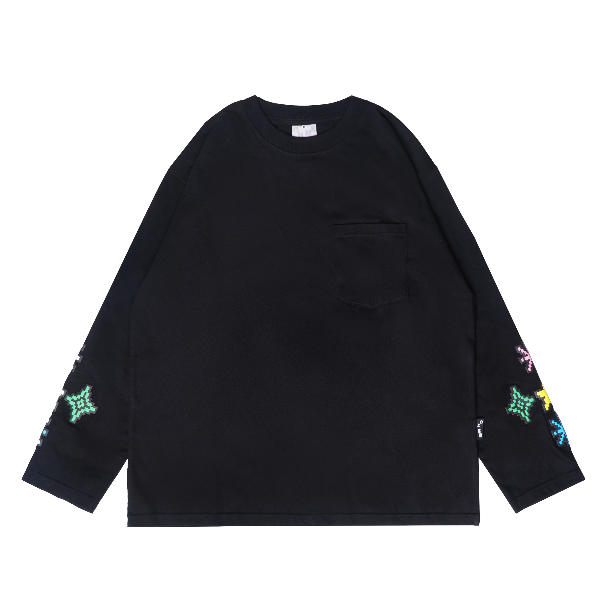 Chambre - Longsleeves Tetris Colored Black