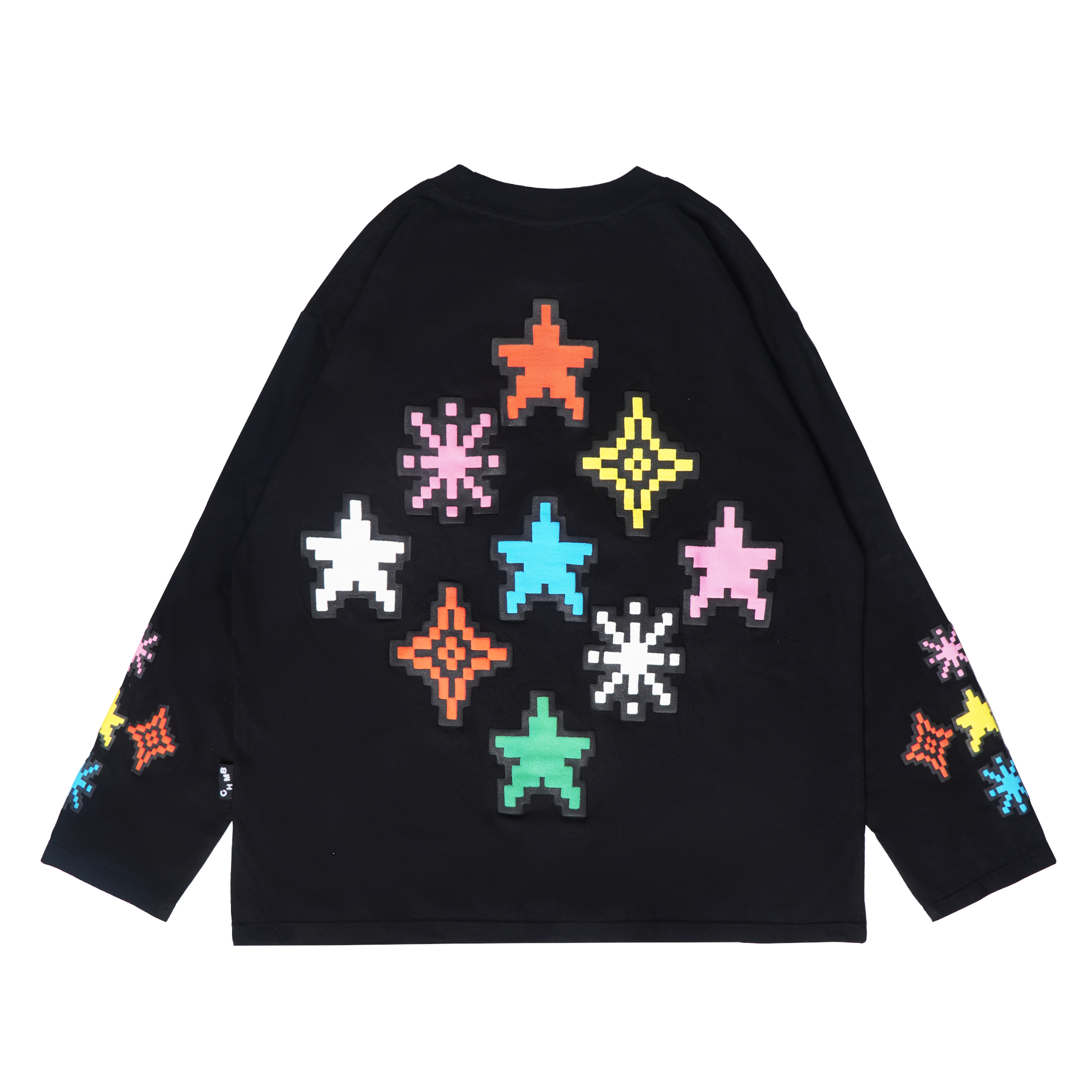 Chambre - Longsleeves Tetris Colored Black