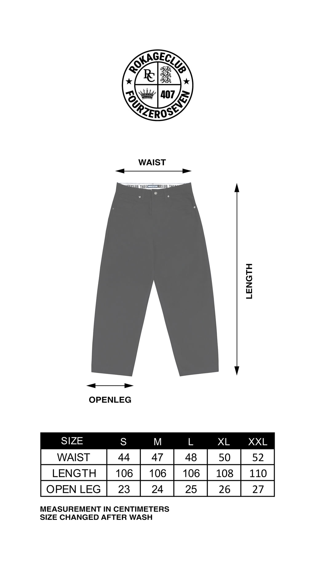 Rokage Club x 407 - RC407 Denim Pants Black