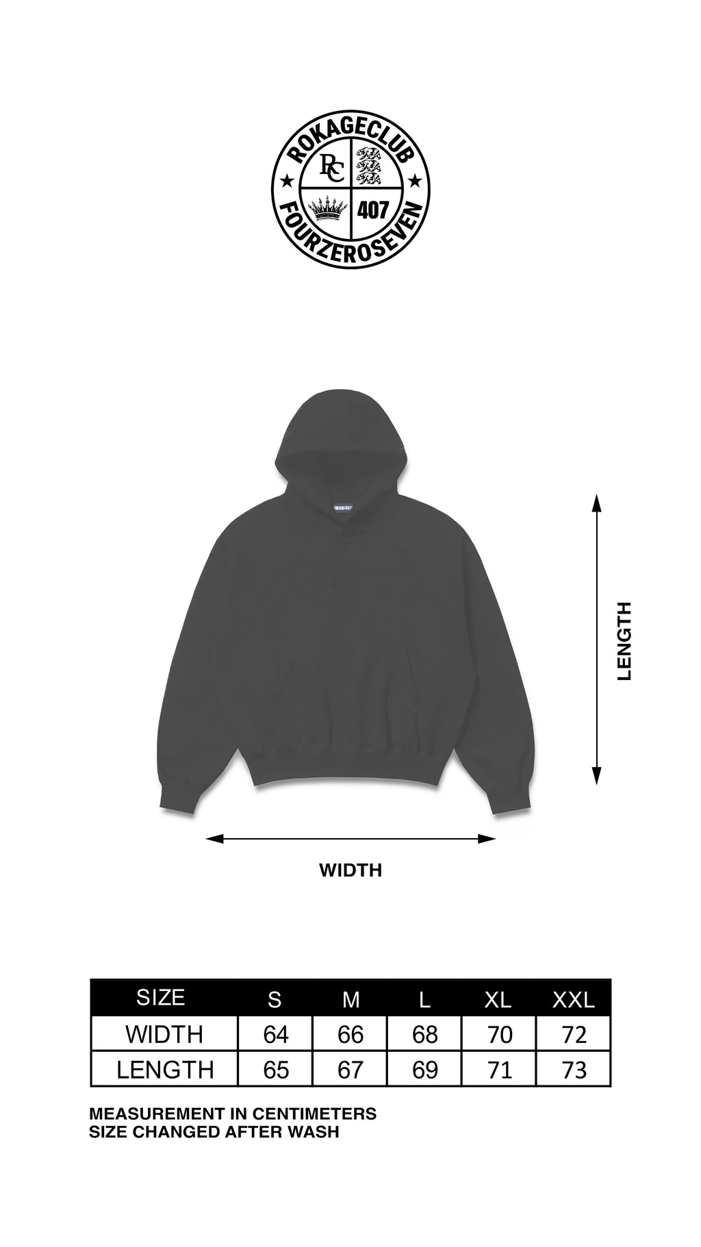 Rokage Club x 407 - RC407 Hoodie Black