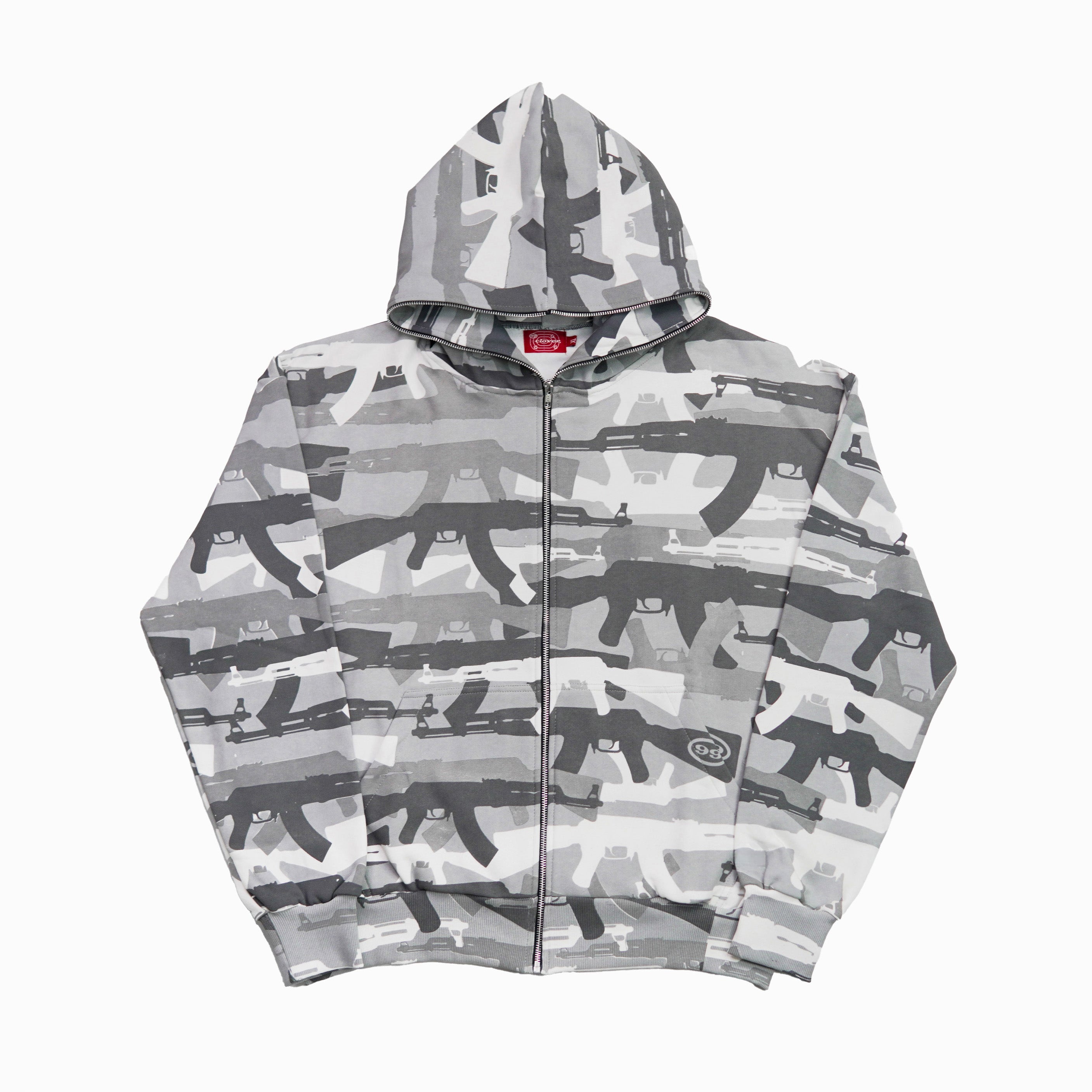 99 Clover - "CAMO V2" FULL ZIP UP ( SNOW)