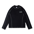 Chambre - Longsleeve Waffle Greenline Black