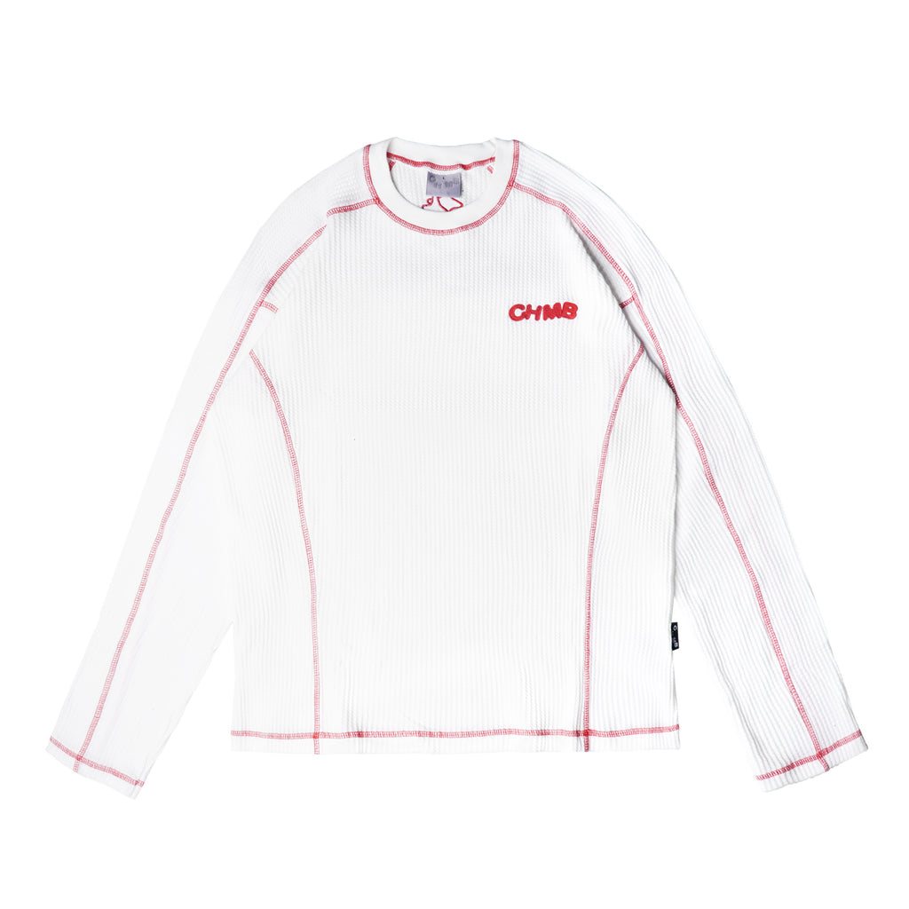 Chambre - Longsleeve Waffle Redline White