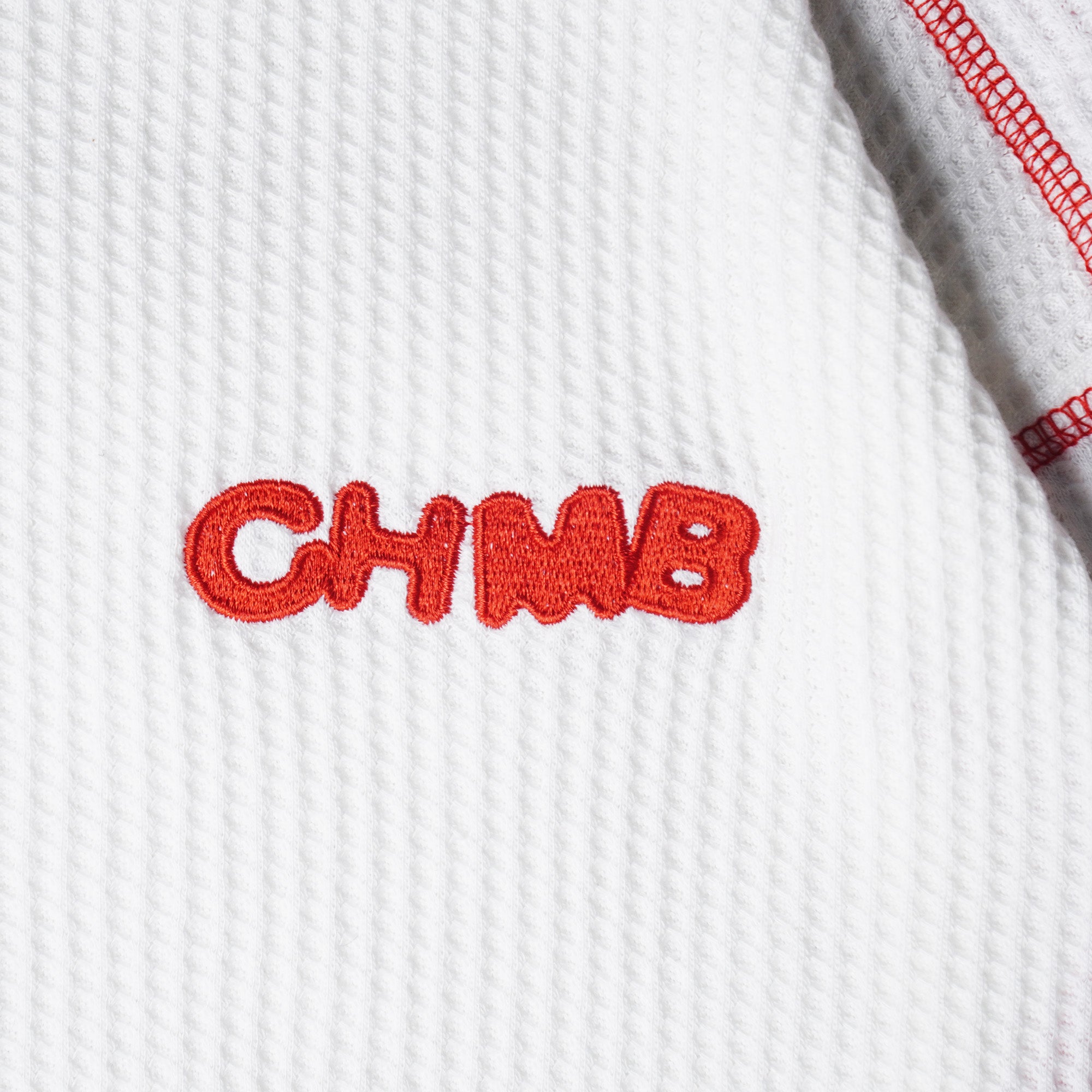 Chambre - Longsleeve Waffle Redline White
