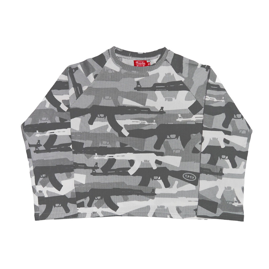 99 Clover - "CAMO V2" WAFFLE KNIT ( SNOW)