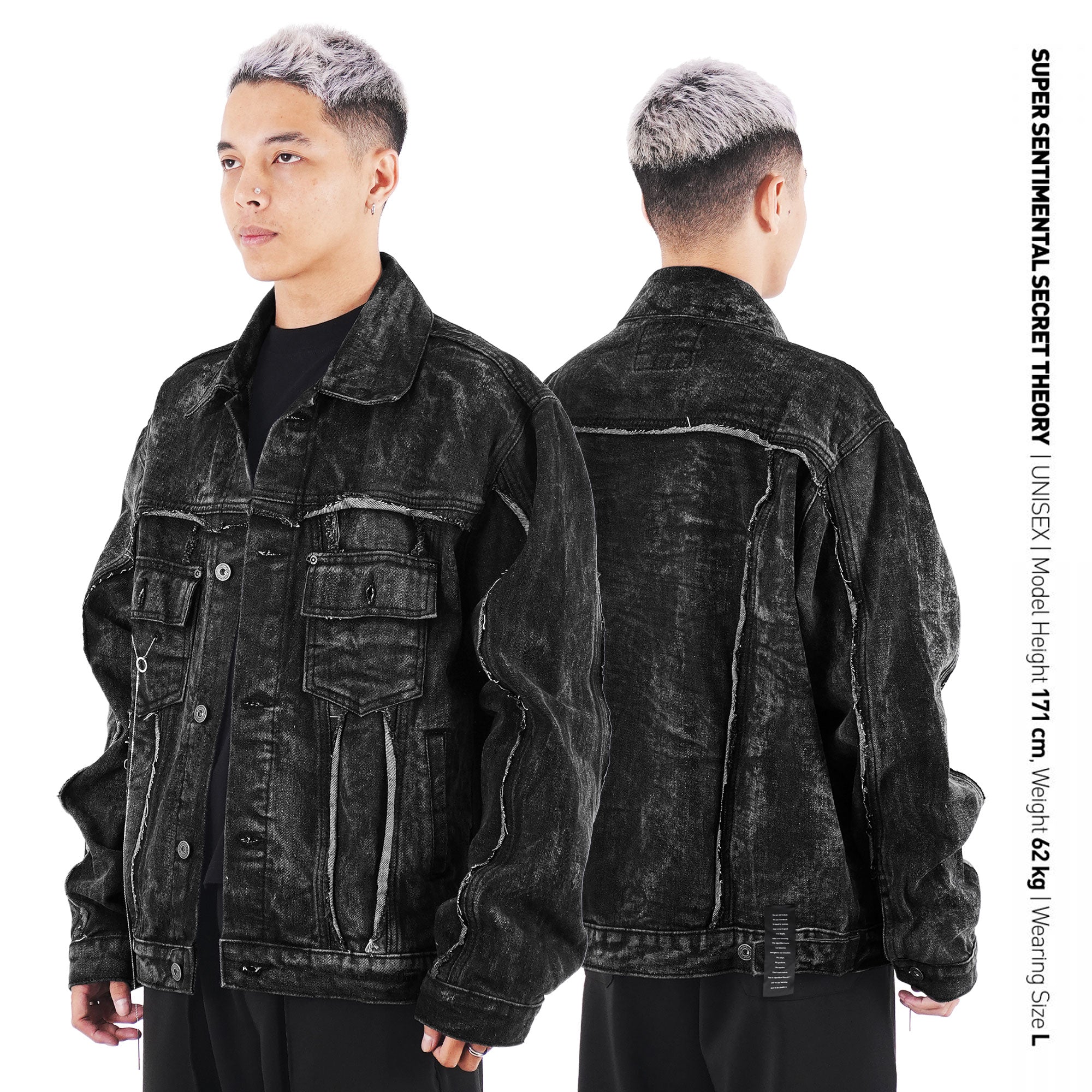 SSST x Lique - Trucker Denim Jacket Washed Black